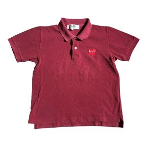 Comme de Garçons Play Short Sleeve Polo Shirt Red